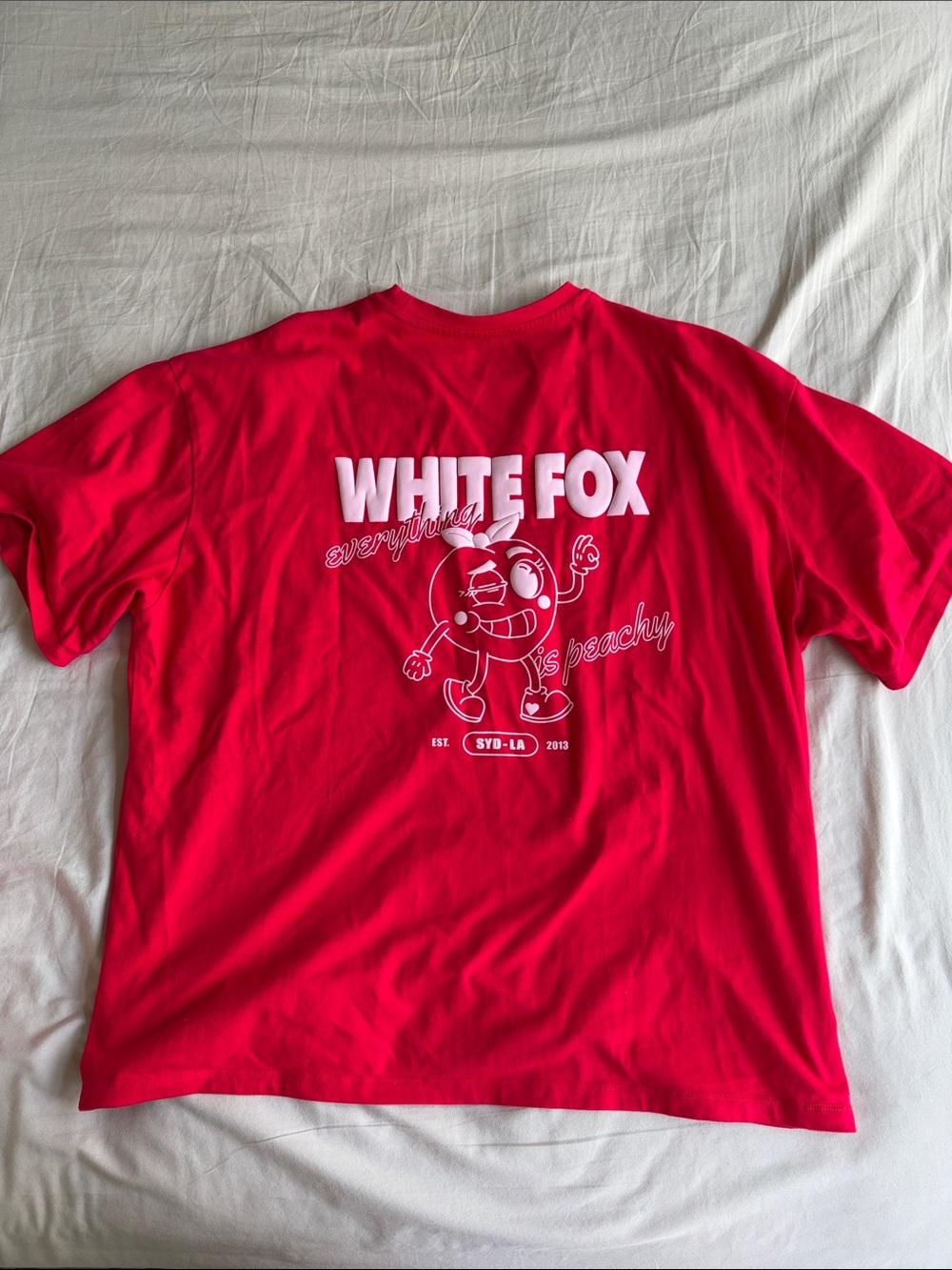 White Fox Boutique Red Graphic Short Sleeve Tee